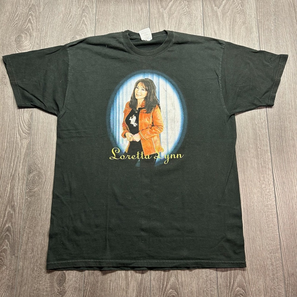 Vintage Loretta Lynn 2003 Tour Shirt Mens XL Black Jerzees Concert Tee Country